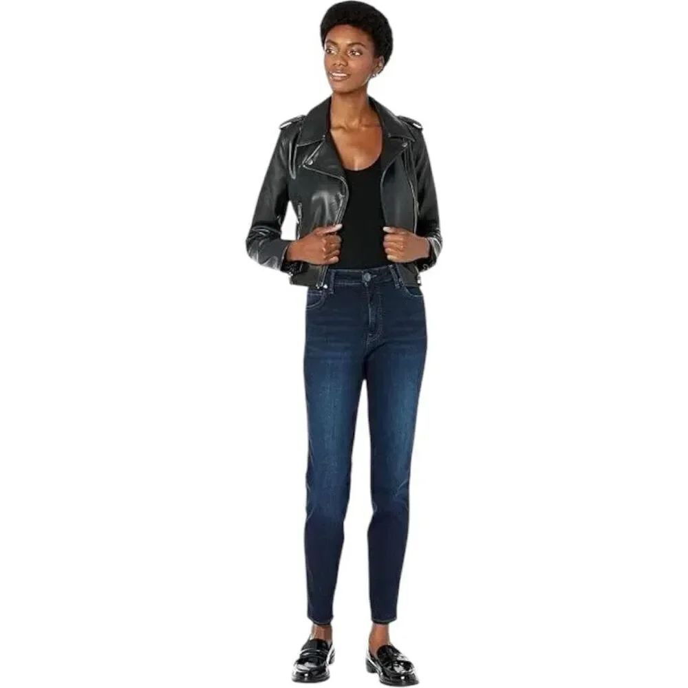 Womens Kut from The Kloth Diana High Rise Dark Rinse Skinny Jeans - 2P 2 Petite